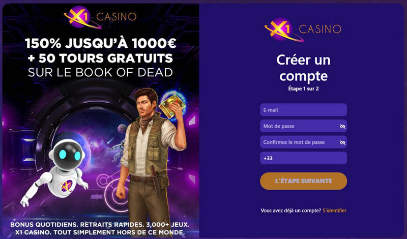 X1 Casino bonus 